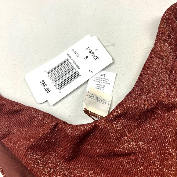 L*Space Shimmer Cabana Bikini Bottom Bitsy Small - Picture 7 of 8